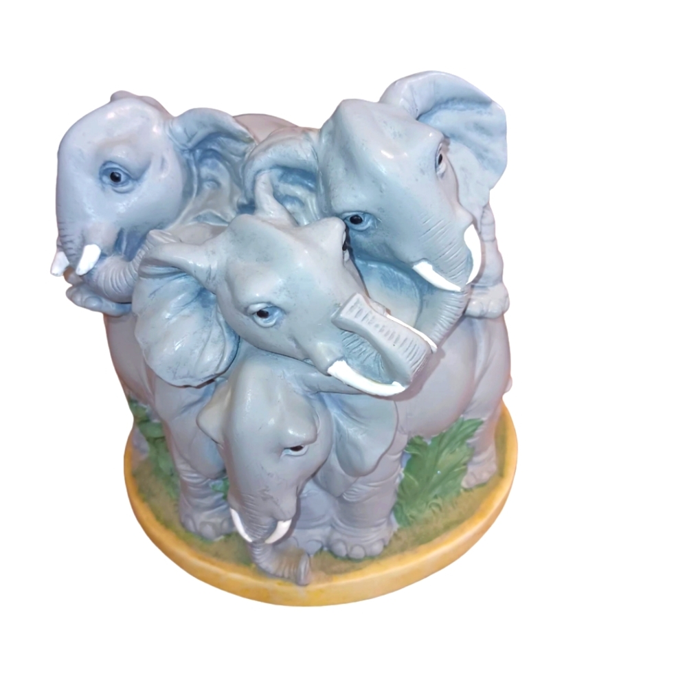 Elephant Herd Trinket or Jewelry Box